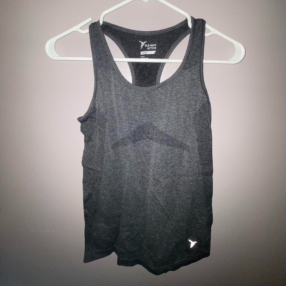 Old Navy | Go-Dry Active Tank Top Racerback | Size Medium | Gray Charcoal